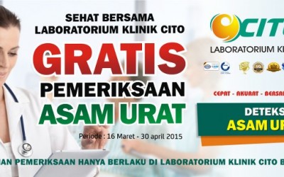CITO Bogor gelar pemeriksaan Asam Urat GRATIS