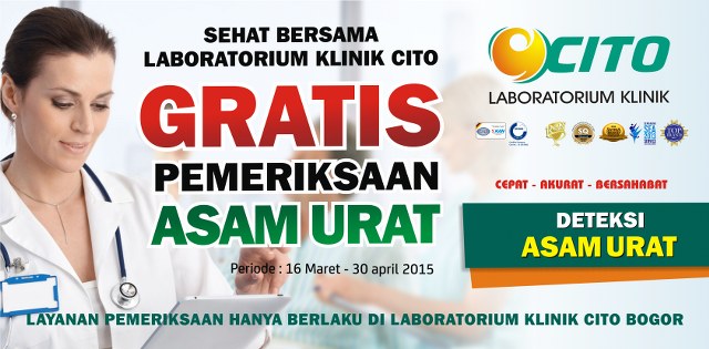 CITO Bogor gelar pemeriksaan Asam Urat GRATIS