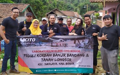 Bantuan Untuk Korban Bencana Banjir dan Tanah Longsor di Kabupaten Bogor dari Laboratorium Klinik CITO