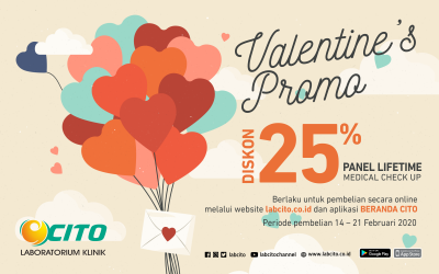 Spesial Promo Valentine, Manfaatkan Diskon 25% Pembelian Panel Lifetime Medical Check Up