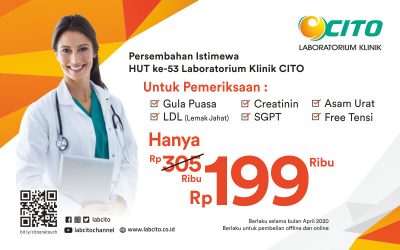 Cito Sahabat Sehat (CSS) April 2020 Untuk Pemeriksaan Kesehatan Anda