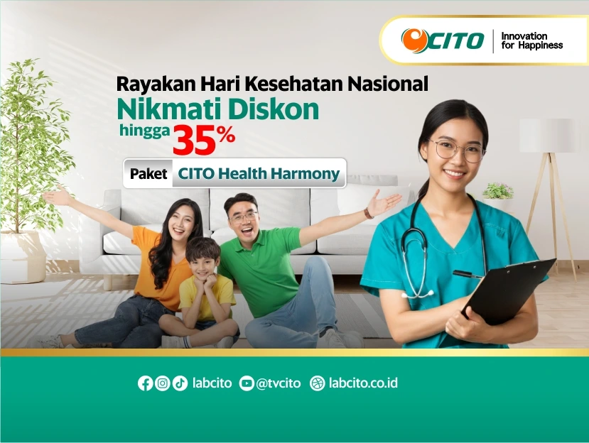 promo CITO Health Harmony, pemeriksaan kesehatan Laboratorium CITO, diskon Hari Kesehatan Nasional
